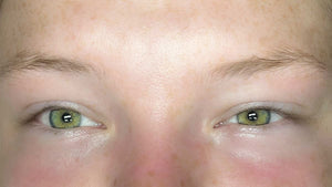 Before Close Up van groene ogen voor wimperextensions B krul