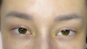 Before Close Up van bruine ogen voor wimperextensions L krul