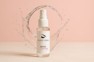 Wimperextensions Primer van Luxury Lashes met watersplash