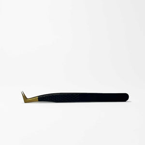 L Tweezer Luxury Black and Gold Lashes