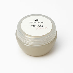 Luxury Lashes cream remover crème in potje, productfoto voor wimperextensions.
