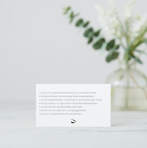 Wimperextensions Nazorgkaartjes 