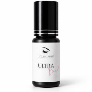 Luxury Lashes Ultra Bond Glue hypoallergene wimperlijm voor professionele wimperextensions met sterke hechting en lange retentie.