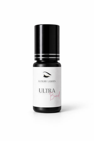 Luxury Lashes Ultra Bond Glue hypoallergene wimperlijm voor professionele wimperextensions met sterke hechting en lange retentie.